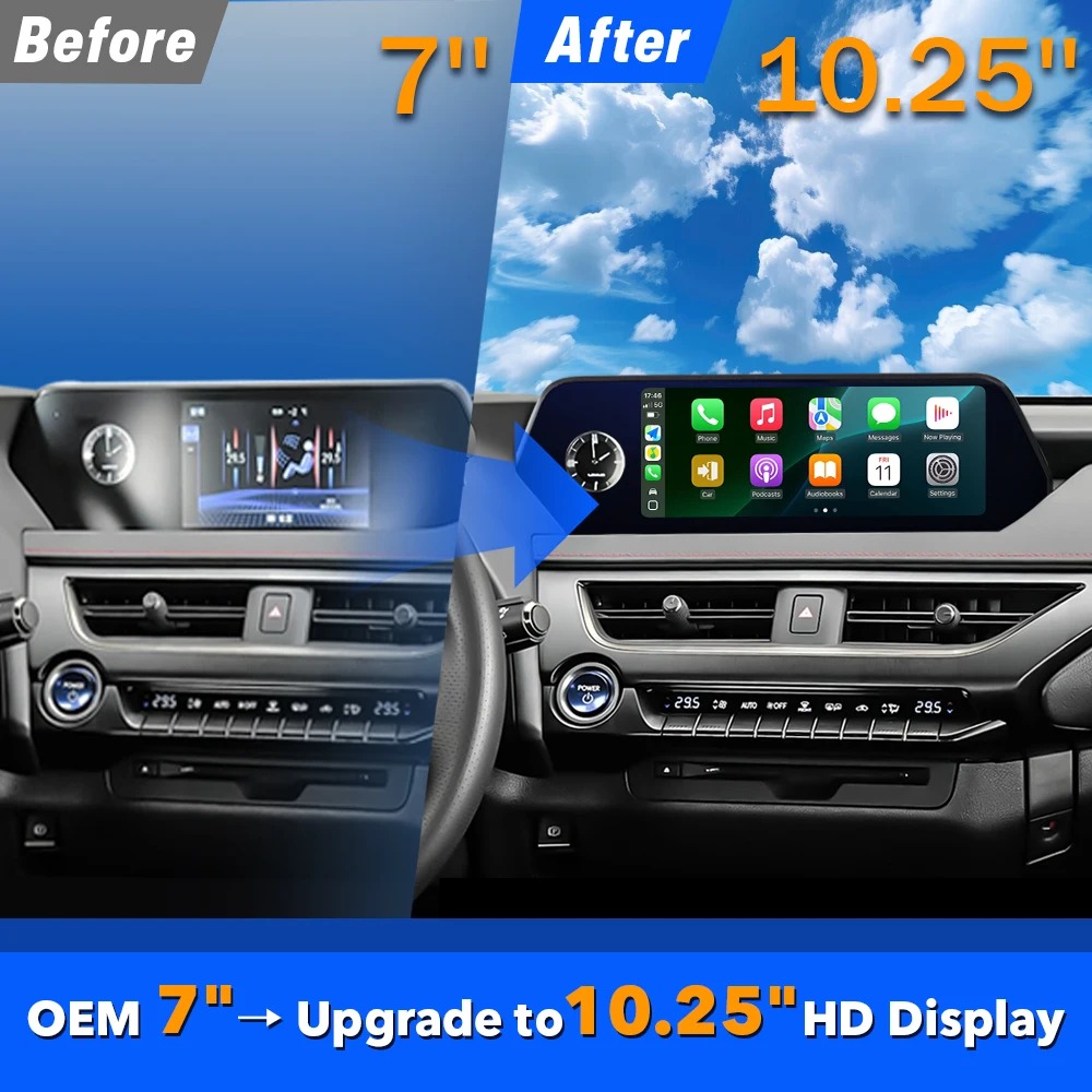 UX 2019-2021 Car Multimedia Player 10.25   Android 13 for DVD Players with CarPlay Android Interface Binarytek
